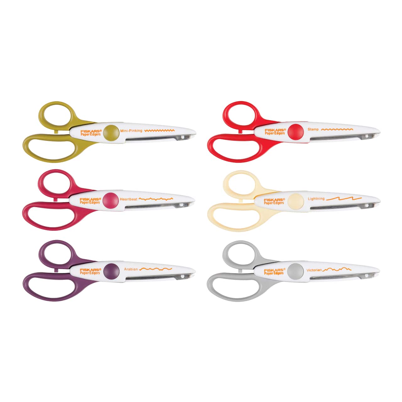 12 Packs: 6 ct. (72 total) Fiskars® Mixed Contemporary Paper Edger Scissors